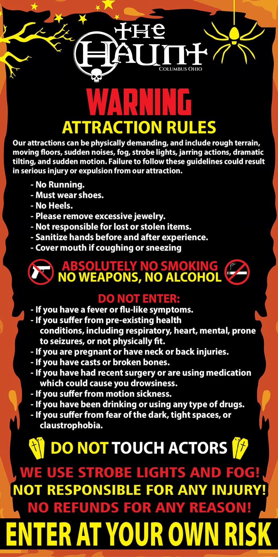 Warning attraction rules